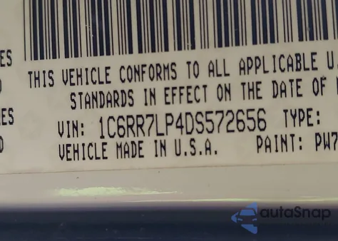 2013 Ram 1500 Slt z USA, uszkodzony, nr VIN 1C6RR7LP4DS572656